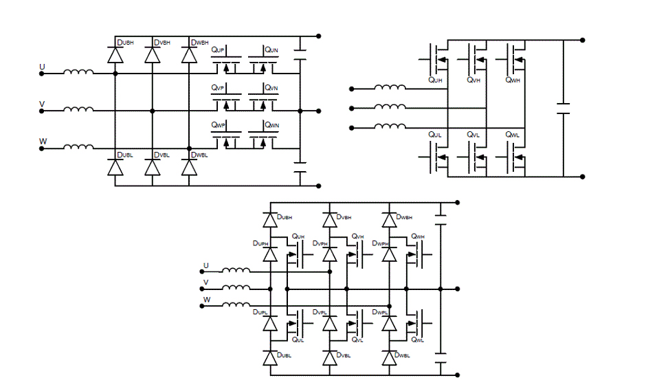 Typical PFC Boost Topologies for DCFC