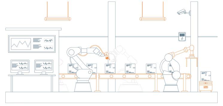 Robotic Arm on Industrial Production Line